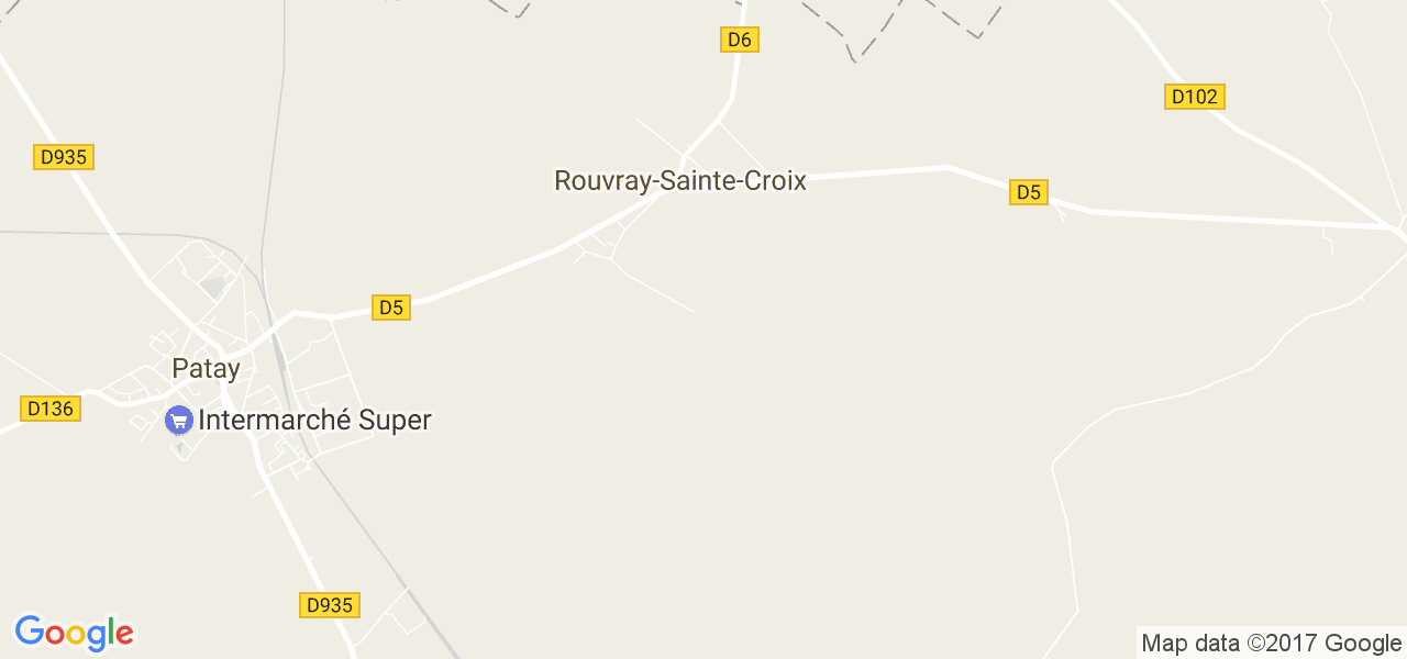 map de la ville de Rouvray-Sainte-Croix