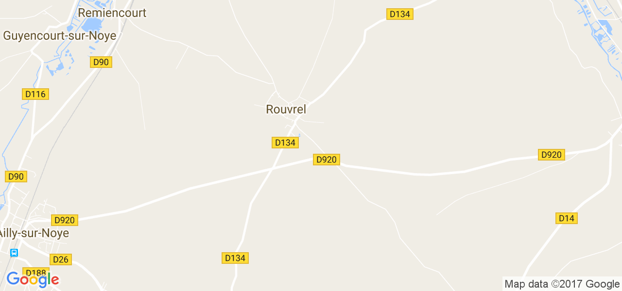 map de la ville de Rouvrel