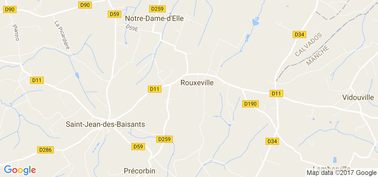 map de la ville de Rouxeville