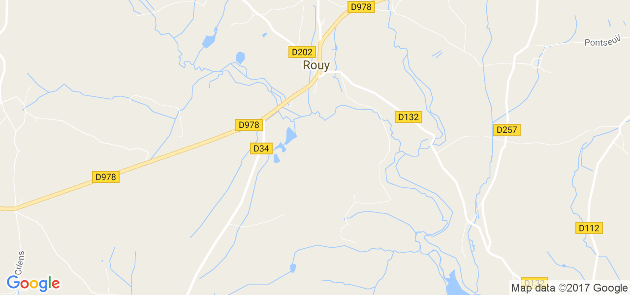 map de la ville de Rouy