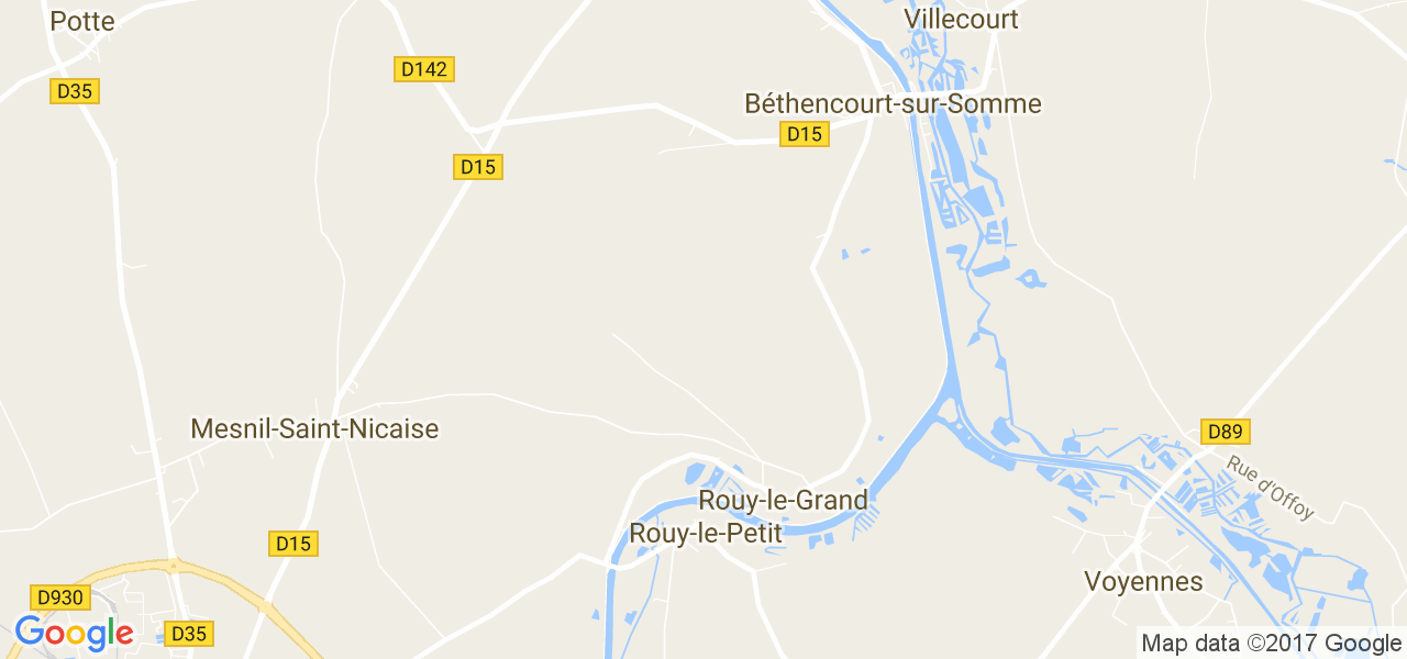 map de la ville de Rouy-le-Grand