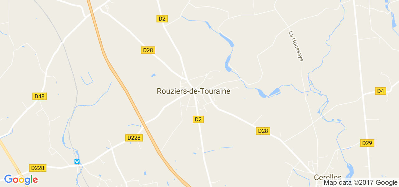 map de la ville de Rouziers-de-Touraine