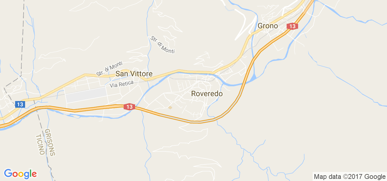 map de la ville de Roveredo