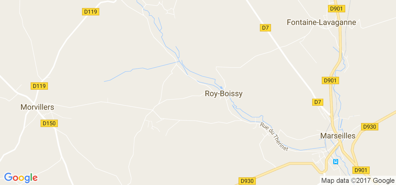 map de la ville de Roy-Boissy