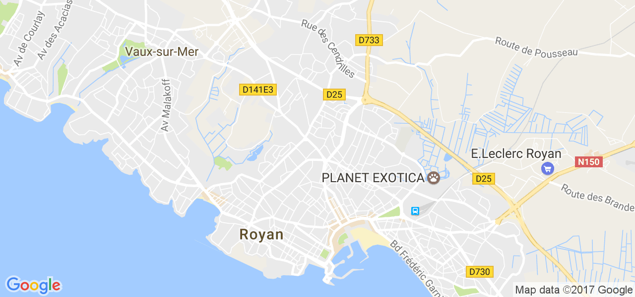 map de la ville de Royan