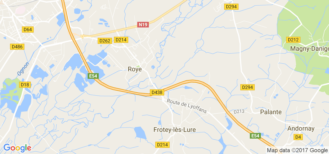 map de la ville de Roye