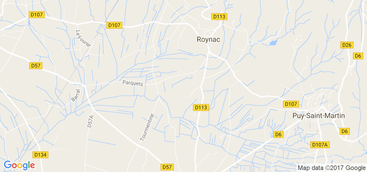 map de la ville de Roynac