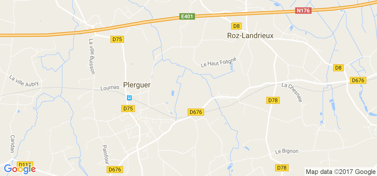 map de la ville de Roz-Landrieux