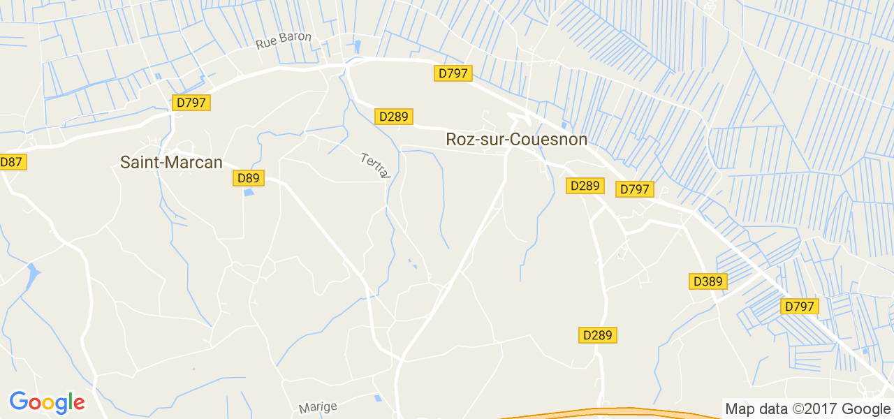 map de la ville de Roz-sur-Couesnon