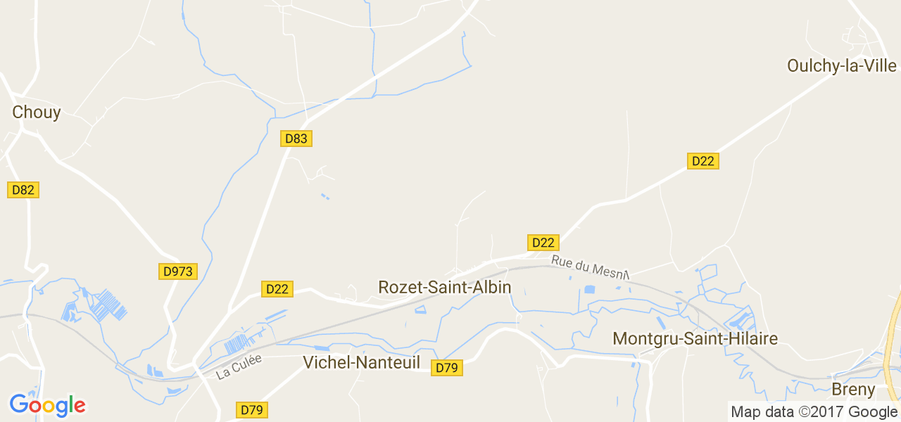 map de la ville de Rozet-Saint-Albin