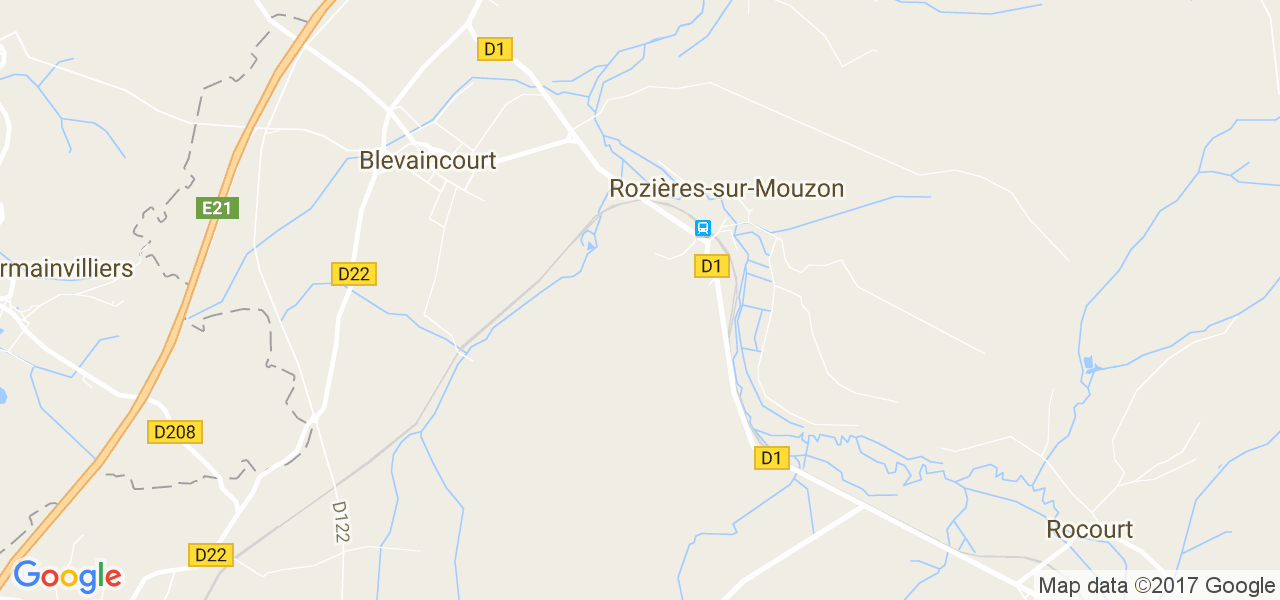 map de la ville de Rozières-sur-Mouzon