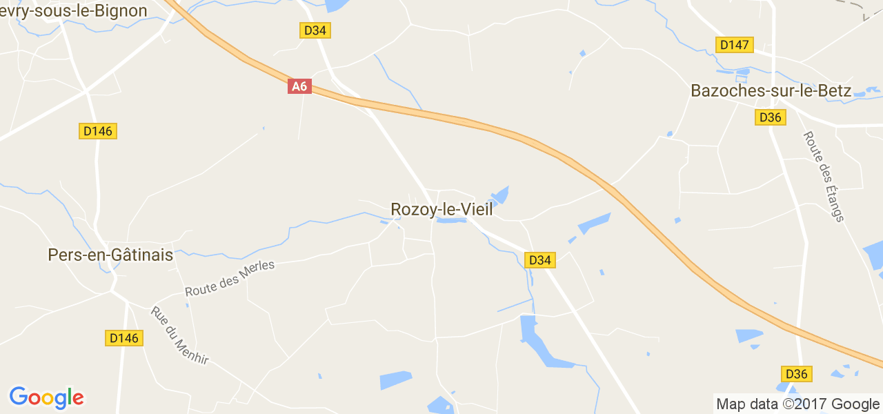 map de la ville de Rozoy-le-Vieil