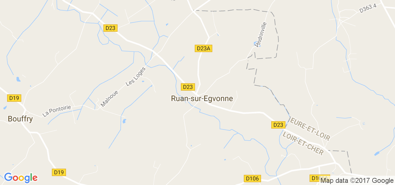 map de la ville de Ruan-sur-Egvonne