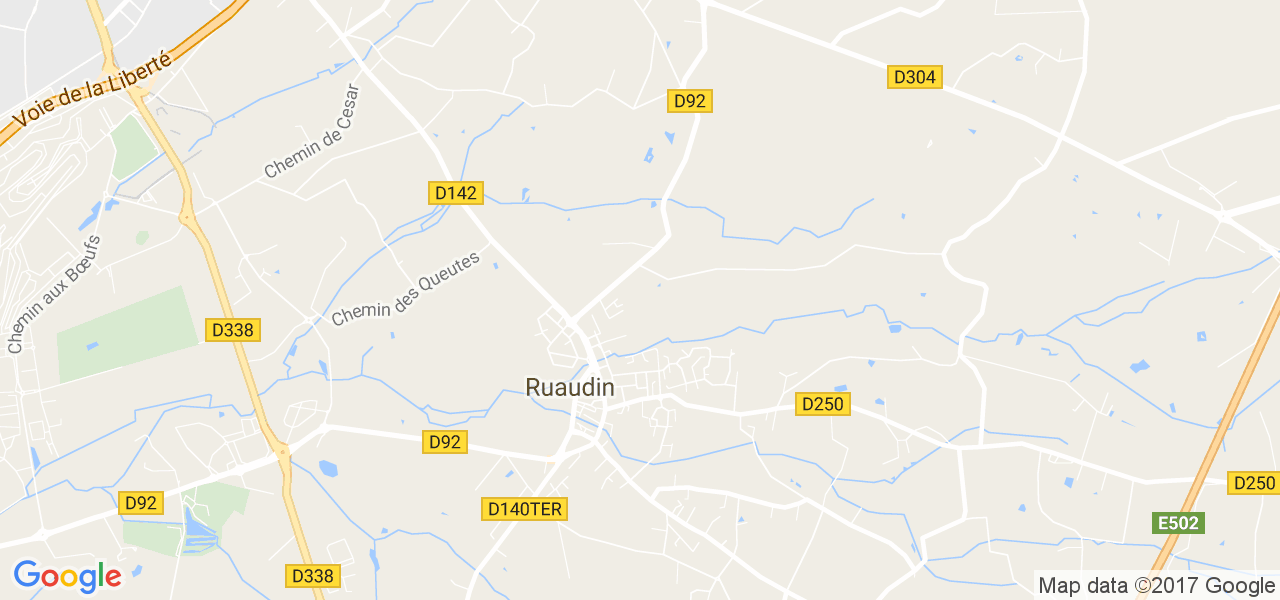 map de la ville de Ruaudin