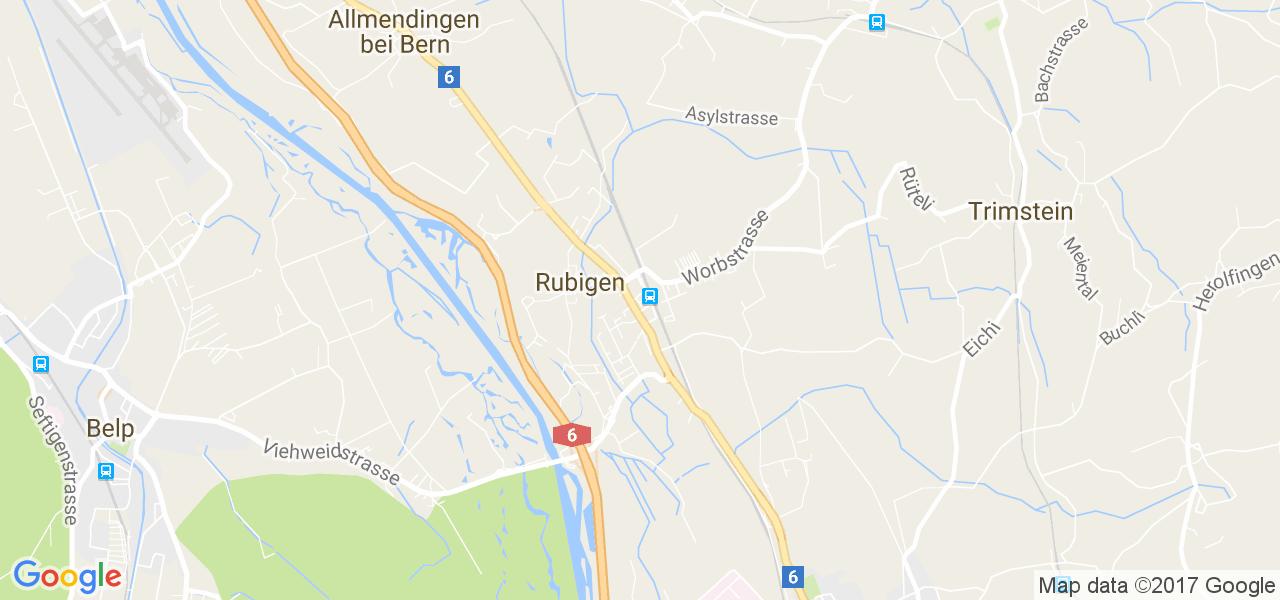 map de la ville de Rubigen