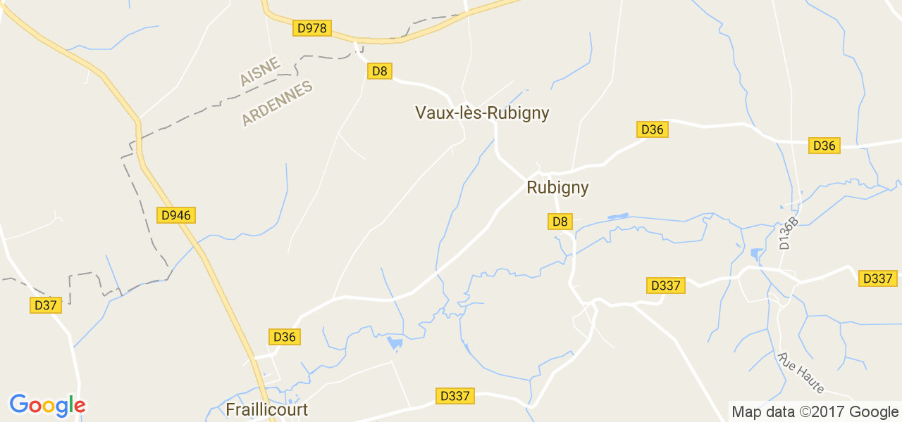 map de la ville de Rubigny