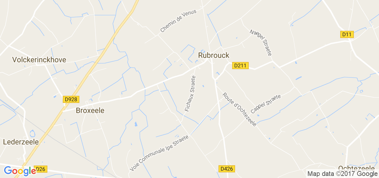 map de la ville de Rubrouck