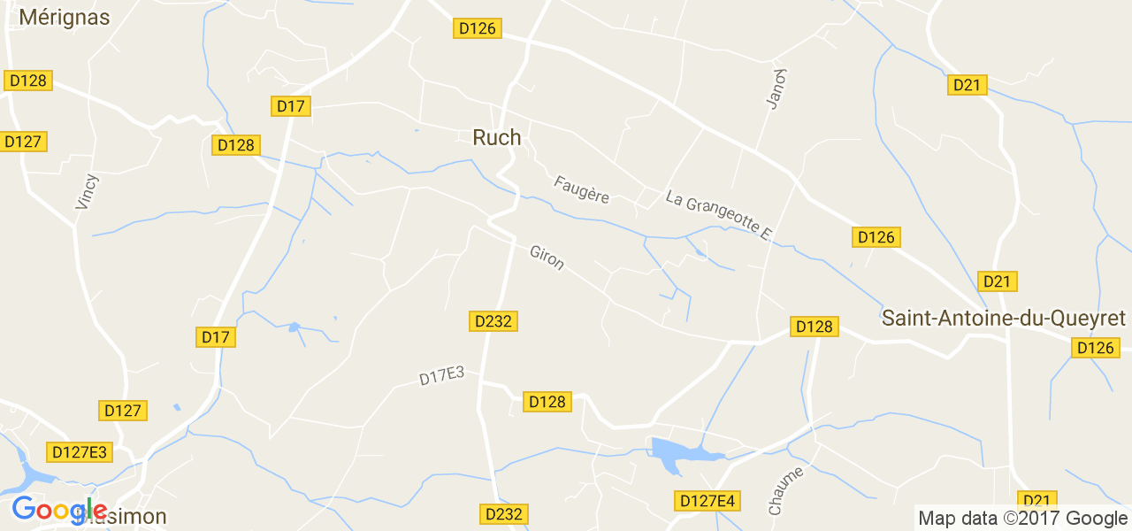 map de la ville de Ruch