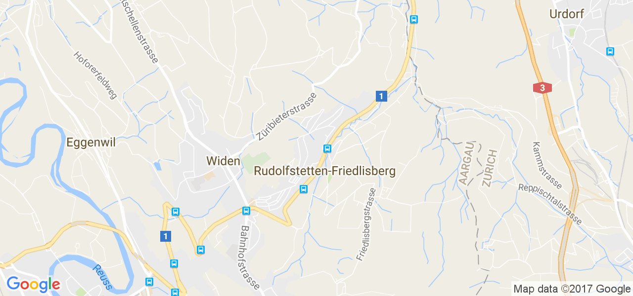 map de la ville de Rudolfstetten