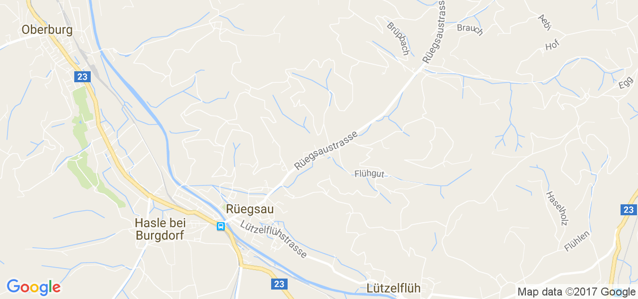 map de la ville de Rüegsau