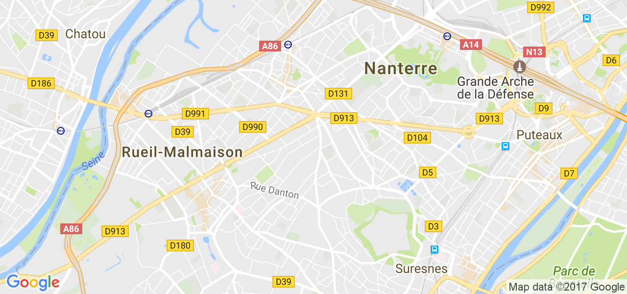 map de la ville de Rueil-Malmaison