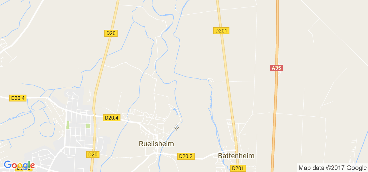 map de la ville de Ruelisheim