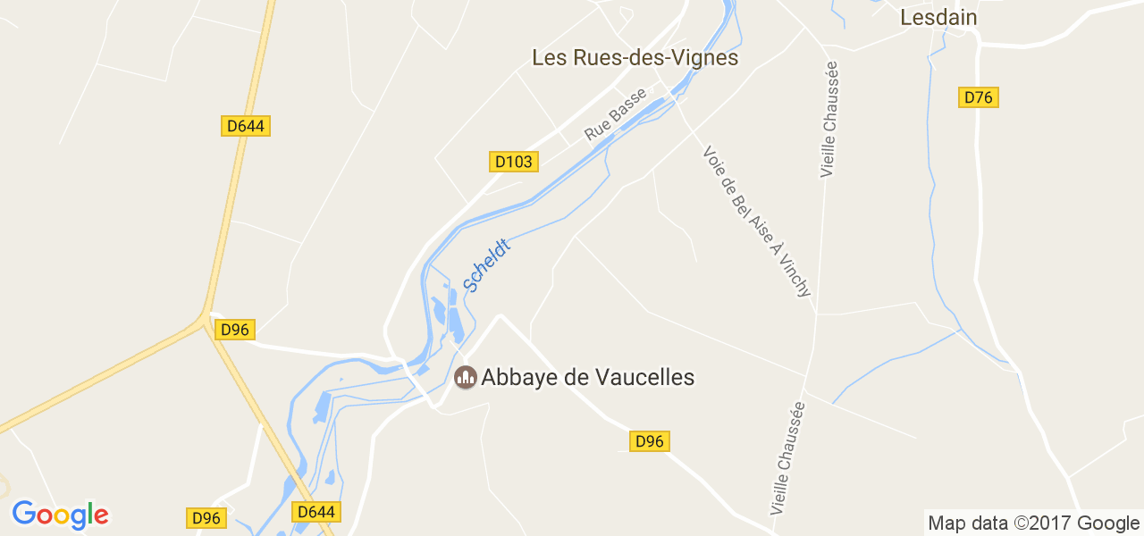 map de la ville de Rues-des-Vignes