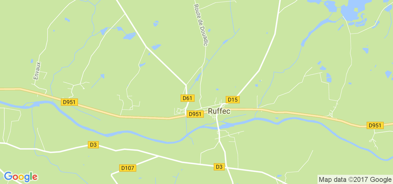 map de la ville de Ruffec