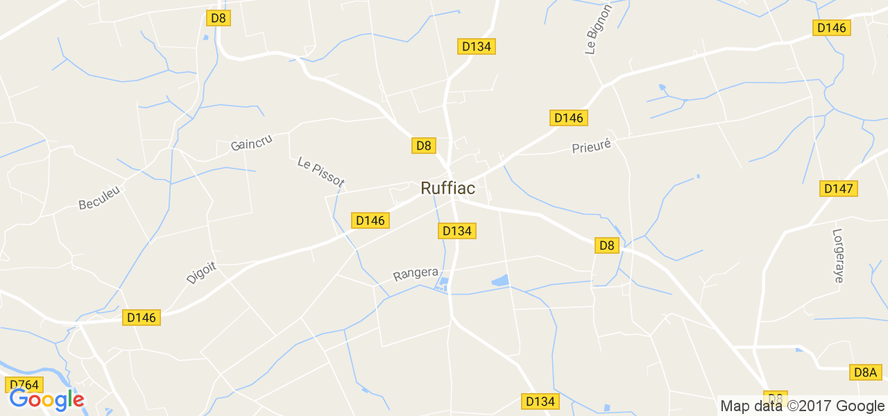 map de la ville de Ruffiac