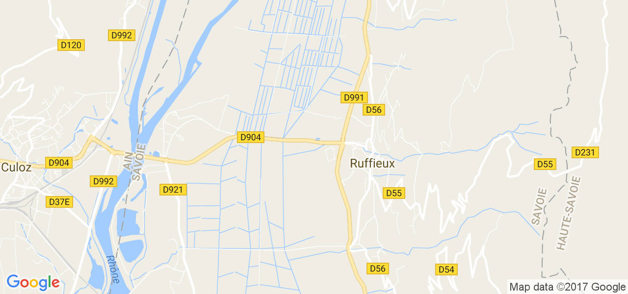 map de la ville de Ruffieux