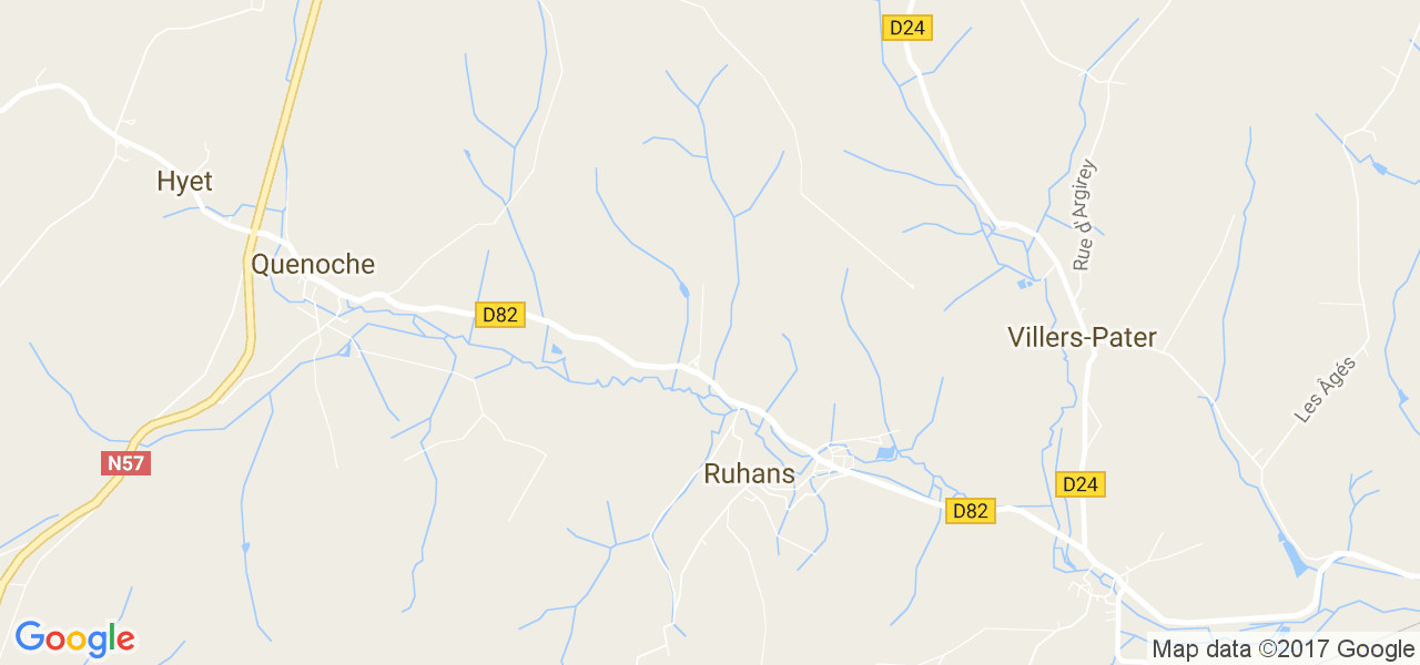 map de la ville de Ruhans