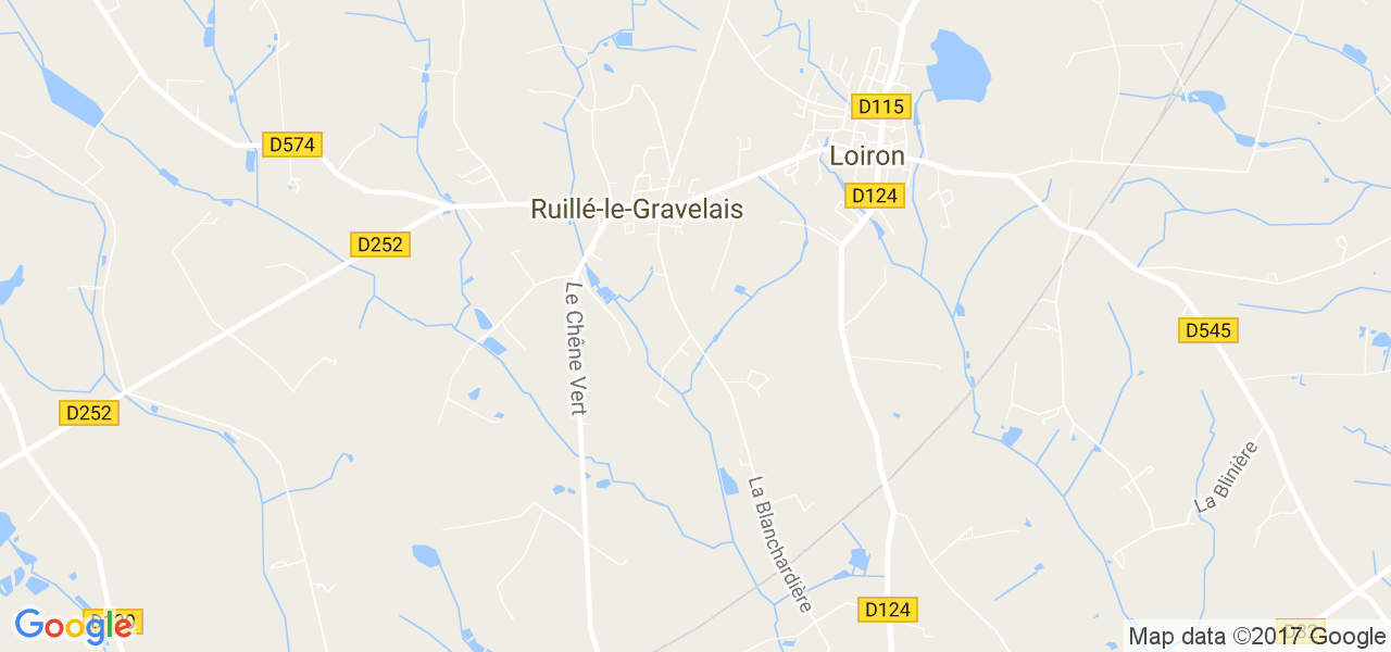 map de la ville de Ruillé-le-Gravelais