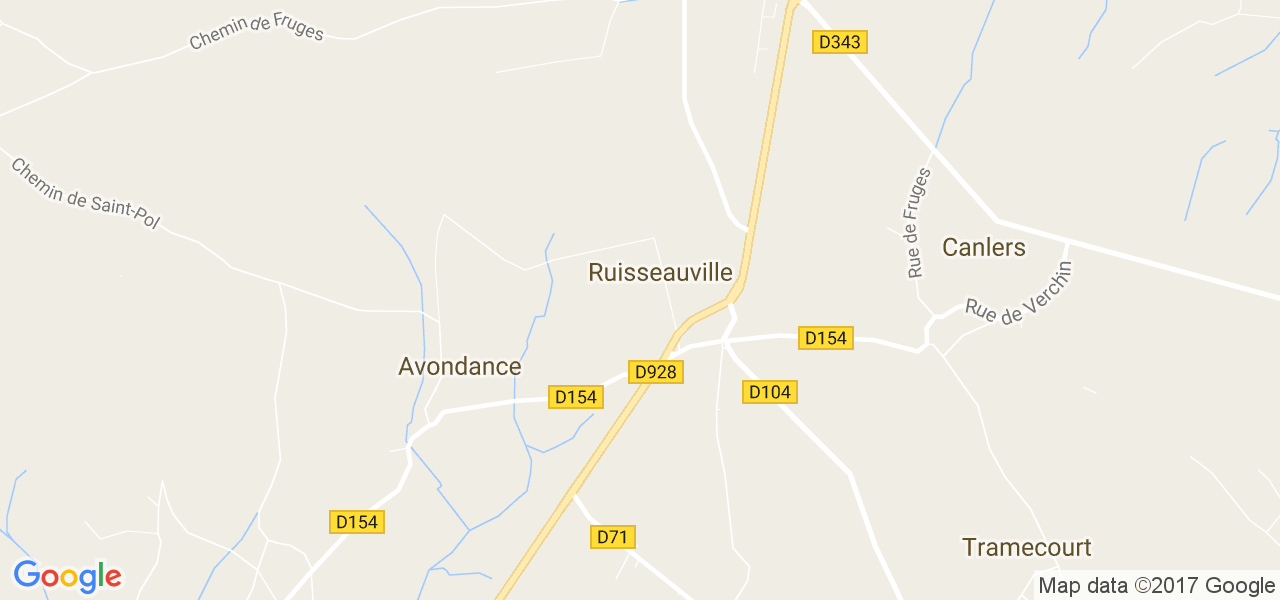 map de la ville de Ruisseauville