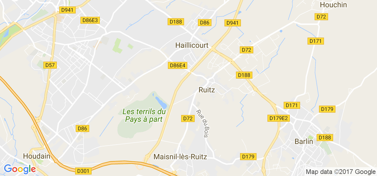map de la ville de Ruitz