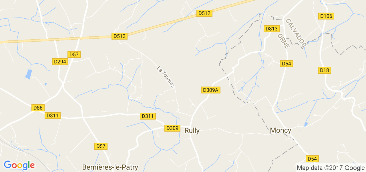 map de la ville de Rully