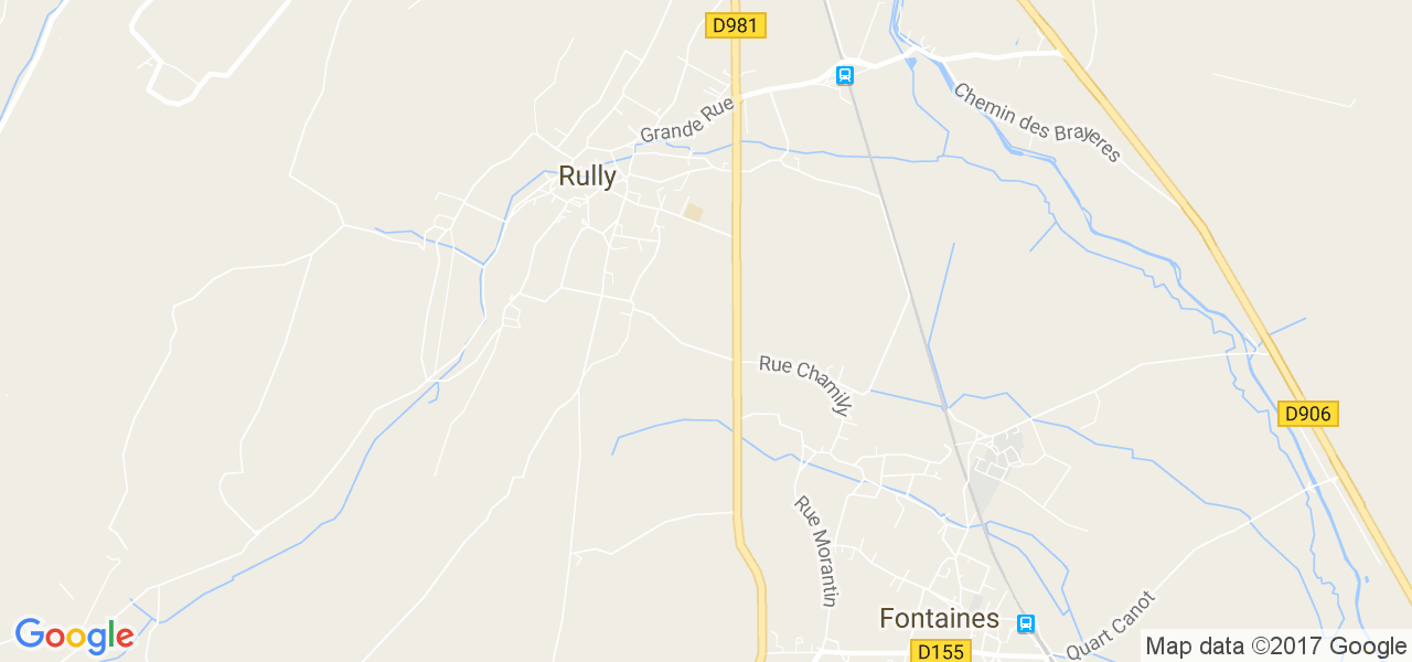 map de la ville de Rully