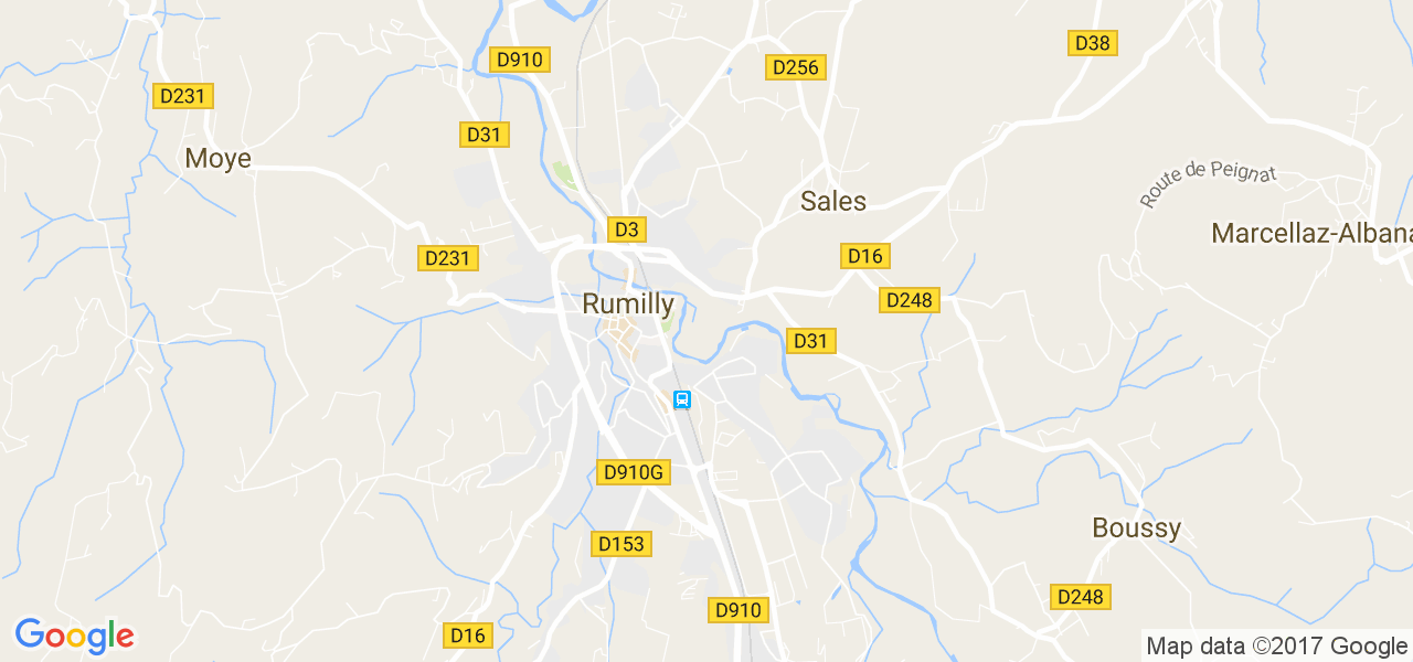 map de la ville de Rumilly