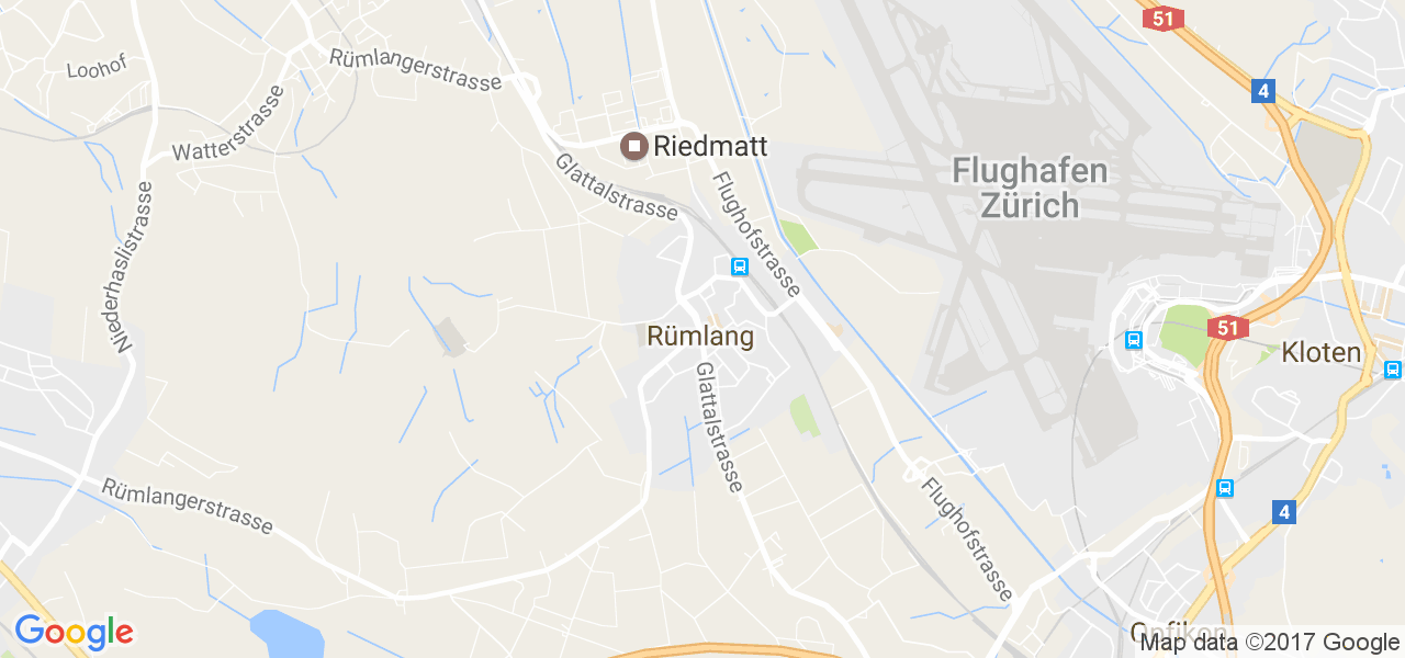 map de la ville de Rümlang