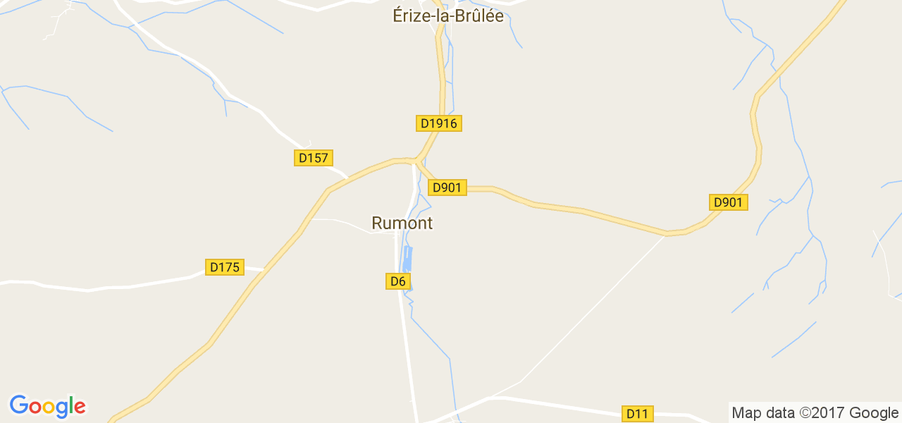 map de la ville de Rumont