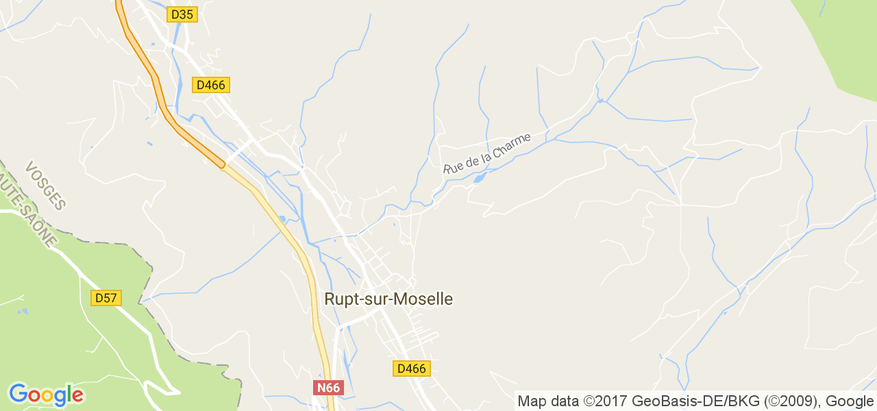 map de la ville de Rupt-sur-Moselle