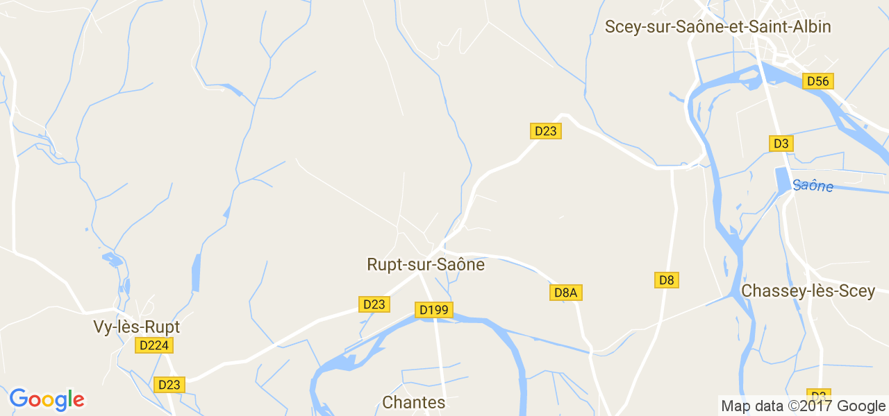 map de la ville de Rupt-sur-Saône