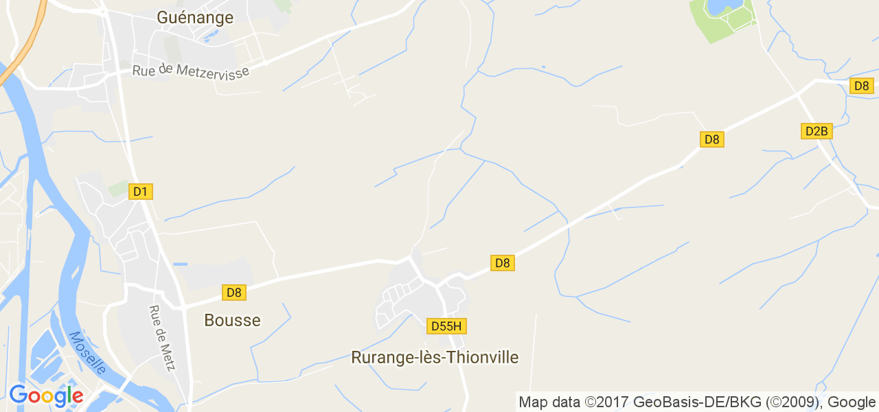 map de la ville de Rurange-lès-Thionville