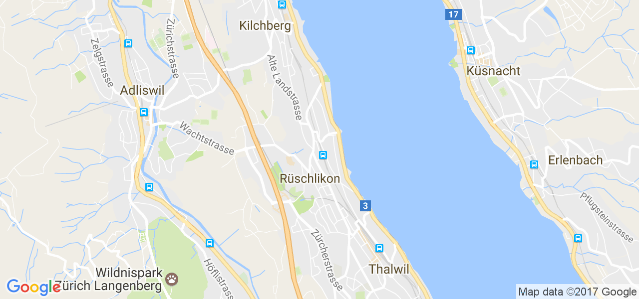 map de la ville de Rüschlikon