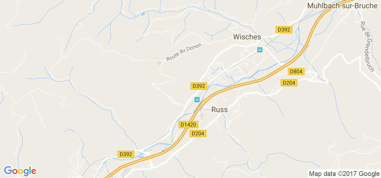 map de la ville de Russ