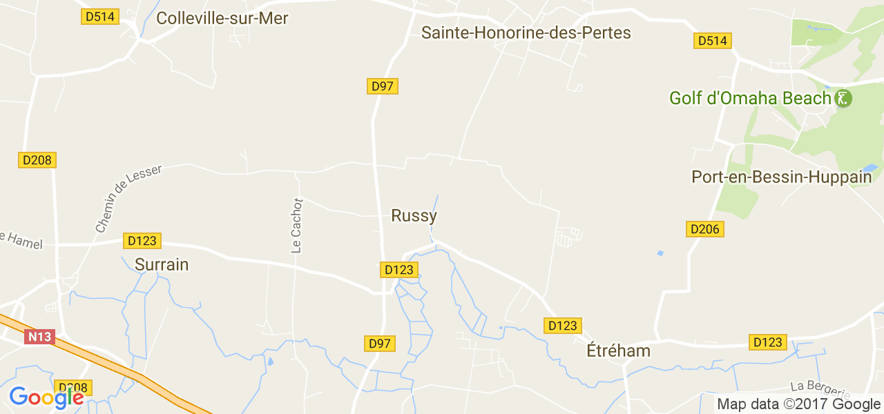 map de la ville de Russy