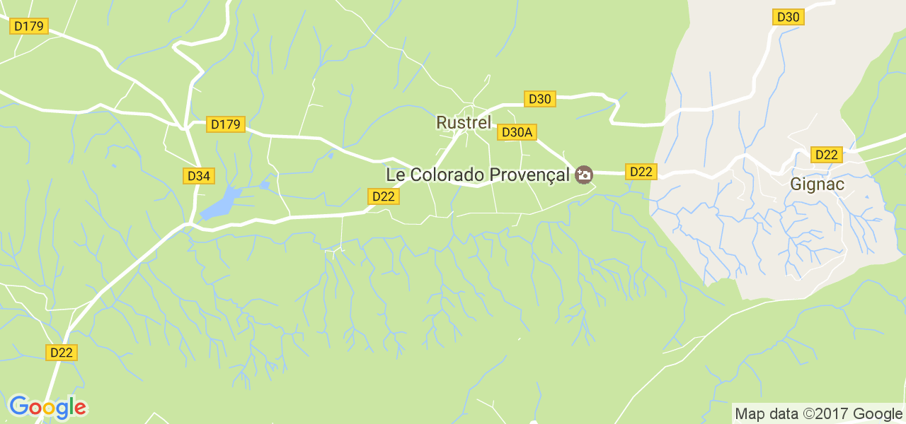 map de la ville de Rustrel