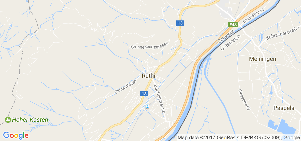 map de la ville de Rüthi