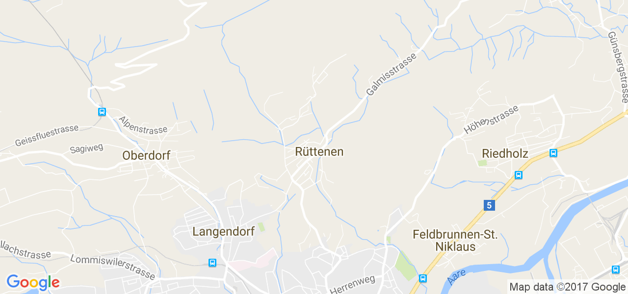 map de la ville de Rüttenen