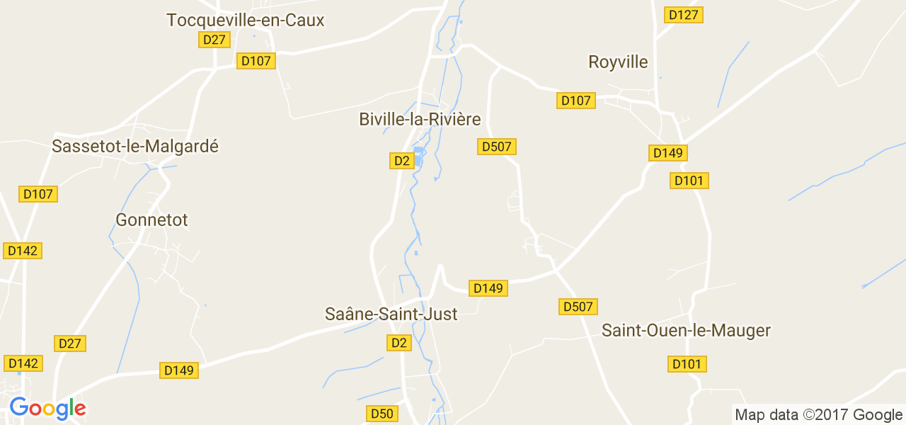 map de la ville de Saâne-Saint-Just