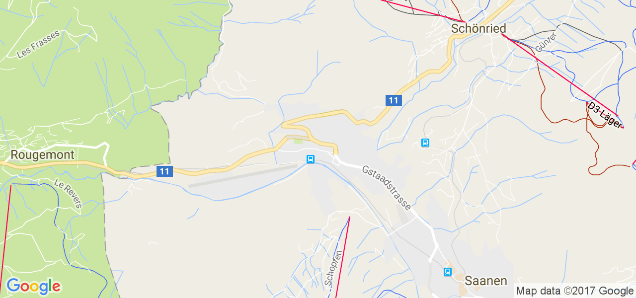 map de la ville de Saanen